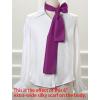 imageAllegra K 6quot ExtraWide Silky Solid Color Long Scarves Ribbon Neckerchief Neck Wraps for WomenPurple
