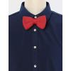 imageAllegra K Mens Pretied Bowtie Adjustable Neck Solid Color Knitted Bow TiesRed