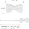 imageAllegra K Mens Pretied Bowtie Adjustable Neck Solid Color Knitted Bow TiesWhite