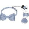 imageAllegra K Mens Solid Color Selftied for Formal Wedding Party Tuxedo Bow TiesSilver