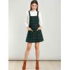 imageAllegra K Womens Christmas Plaid Tartan Skirt Button Decor ALine Pinafore Overall DressGreen