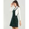imageAllegra K Womens Christmas Plaid Tartan Skirt Button Decor ALine Pinafore Overall DressGreen