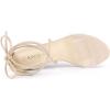 imageAllegra K Womens Clear Strap Block Heels Lace Up Heels SandalsBeige