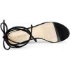 imageAllegra K Womens Clear Strap Block Heels Lace Up Heels SandalsBlack