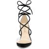imageAllegra K Womens Clear Strap Block Heels Lace Up Heels SandalsBlack