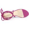 imageAllegra K Womens Clear Strap Block Heels Lace Up Heels SandalsHot Pink