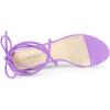 imageAllegra K Womens Clear Strap Block Heels Lace Up Heels SandalsLavender