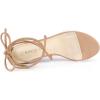imageAllegra K Womens Clear Strap Block Heels Lace Up Heels SandalsNude