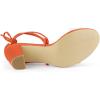 imageAllegra K Womens Clear Strap Block Heels Lace Up Heels SandalsOrange