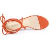 imageAllegra K Womens Clear Strap Block Heels Lace Up Heels SandalsOrange