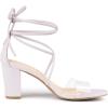 imageAllegra K Womens Clear Strap Block Heels Lace Up Heels SandalsPurple