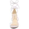 imageAllegra K Womens Clear Strap Block Heels Lace Up Heels SandalsPurple