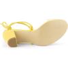 imageAllegra K Womens Clear Strap Block Heels Lace Up Heels SandalsYellow