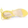 imageAllegra K Womens Clear Strap Block Heels Lace Up Heels SandalsYellow