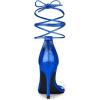 imageAllegra K Womens Clear Strap Stiletto Heel Lace Up Heels SandalsDark Blue