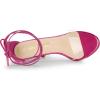 imageAllegra K Womens Clear Strap Stiletto Heel Lace Up Heels SandalsHot Pink