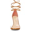 imageAllegra K Womens Clear Strap Stiletto Heel Lace Up Heels SandalsOrange