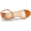 imageAllegra K Womens Clear Strap Stiletto Heel Lace Up Heels SandalsOrange