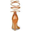 imageAllegra K Womens Clear Strap Stiletto Heel Lace Up Heels SandalsOrange