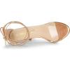 imageAllegra K Womens Clear Strap Stiletto Heel Lace Up Heels SandalsRose Gold