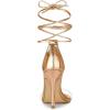 imageAllegra K Womens Clear Strap Stiletto Heel Lace Up Heels SandalsRose Gold