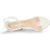 imageAllegra K Womens Clear Strap Stiletto Heel Lace Up Heels SandalsWhite
