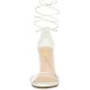 imageAllegra K Womens Clear Strap Stiletto Heel Lace Up Heels SandalsWhite