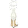 imageAllegra K Womens Clear Strap Stiletto Heel Lace Up Heels SandalsWhite