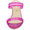 imageAllegra K Womens Clear Strappy Slides Mules Hot Pink Block High Heel Sandal 55 M US