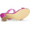 imageAllegra K Womens Clear Strappy Slides Mules Hot Pink Block High Heel Sandal 55 M US