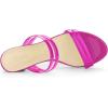 imageAllegra K Womens Clear Strappy Slides Mules Hot Pink Block High Heel Sandal 55 M US