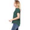 imageAllegra K Womens Cotton Classic Button Down Western Plaid ShirtGreen