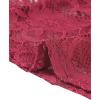imageAllegra K Womens Elegant Floral Lace Blouse Short Sleeve Keyhole Back Fitted Semi Sheer TopWine