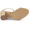 imageAllegra K Womens Glitter Ankle Strap Chunky Heels SandalsGold