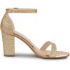 imageAllegra K Womens Glitter Ankle Strap Chunky Heels SandalsGold
