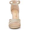 imageAllegra K Womens Glitter Ankle Strap Stiletto Heels SandalsGold