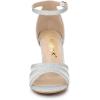 imageAllegra K Womens Glitter Ankle Strap Stiletto Heels SandalsSilver