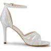 imageAllegra K Womens Glitter Ankle Strap Stiletto Heels SandalsSilver