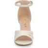 imageAllegra K Womens Glitter Ankle Strap Stiletto Heels SandalsWhite