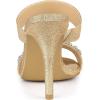 imageAllegra K Womens Glitter Rhinestone Stiletto Heels SandalsGold
