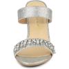 imageAllegra K Womens Glitter Rhinestone Stiletto Heels SandalsSilver