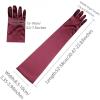 imageAllegra K Womens Long Gloves 1920S Evening Party Full Finger Mittens Elegant Opera GloveBurgundy