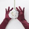 imageAllegra K Womens Long Gloves 1920S Evening Party Full Finger Mittens Elegant Opera GloveBurgundy