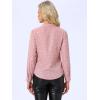 imageAllegra K Womens Metallic Patterned Blouse V Neck Long Sleeve Gilding Sparkly Dots Star TopLight Pink