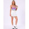 imageAllegra K Womens Metallic Shiny Halloween Party Tank Top Sleeveless Deep V Neck Camisole TopsPink Purple