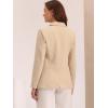 imageAllegra K Womens Notched Lapel Double Breasted Work Formal Blazer JacketApricotsolid