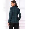 imageAllegra K Womens Notched Lapel Double Breasted Work Formal Blazer JacketDark Green