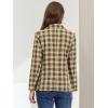 imageAllegra K Womens Notched Lapel Double Breasted Work Formal Blazer JacketWhite Brown