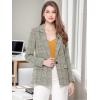imageAllegra K Womens Notched Lapel One Button Boyfriend Blazer Suit Houndstooth Work Office Blazers JacketBlack