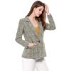 imageAllegra K Womens Notched Lapel One Button Boyfriend Blazer Suit Houndstooth Work Office Blazers JacketBlack